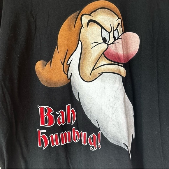Disney Grumpy Seven Dwarfs Bah Humbug Vintage Men's T-Shirt, XL - Picture 3 of 7